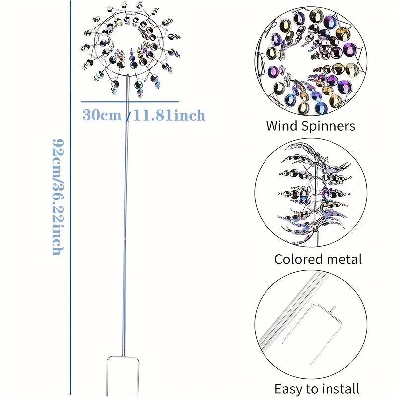 Magical 3D Metal Outdoor Windmill Spinners