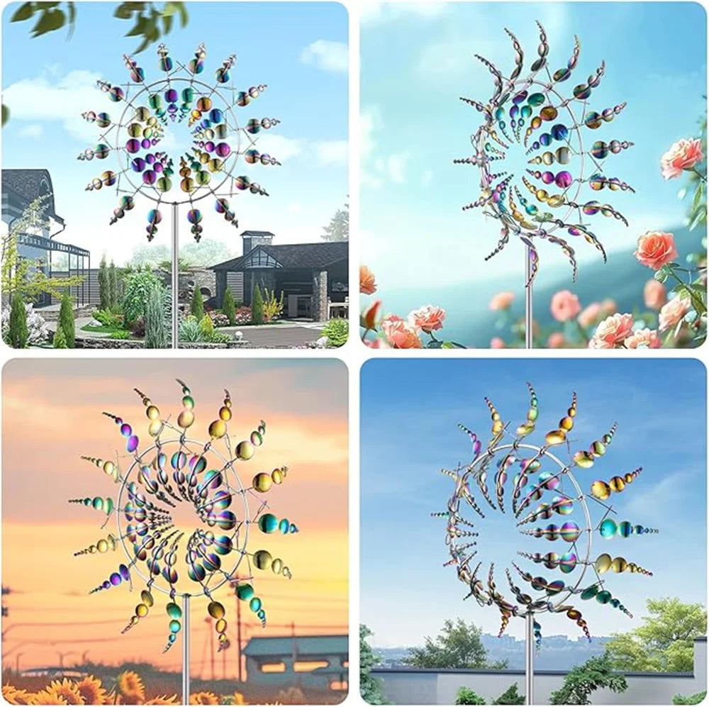 Magical 3D Metal Outdoor Windmill Spinners