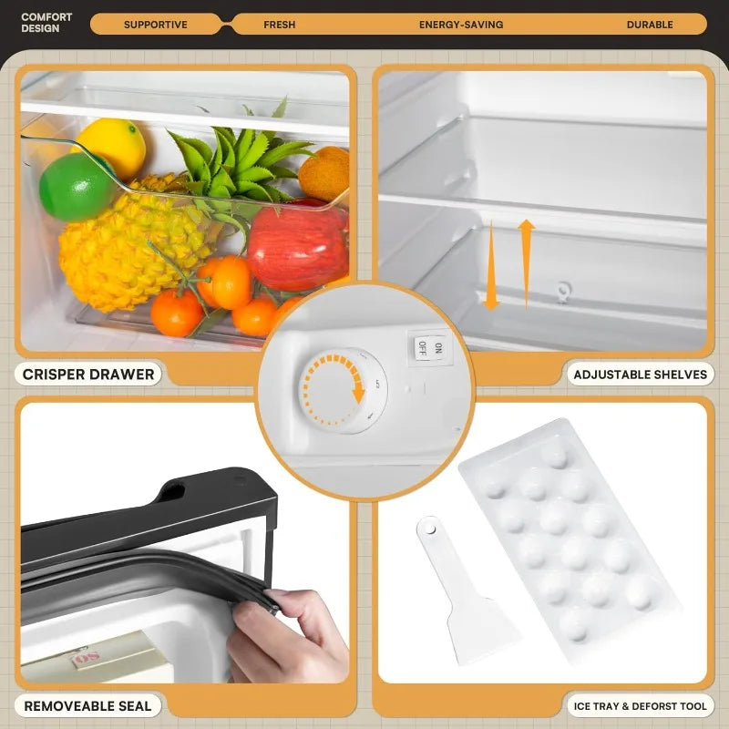 4.5 Cu Ft Mini Fridge with Separate Freezer