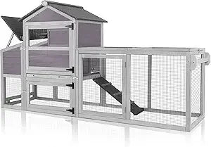 Outdoor Chicken Coop with Wheels, Nesting Box
