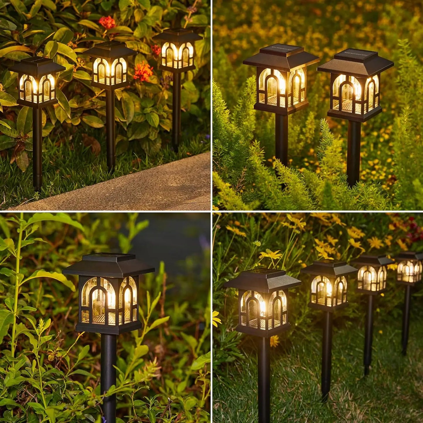 6 or 10 Pack Solar Pathway Lights