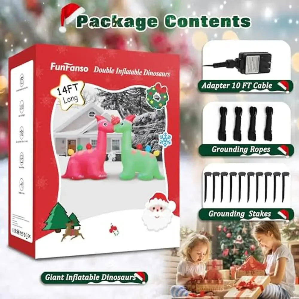 Christmas Inflatable Dinosaur Archway Decoration