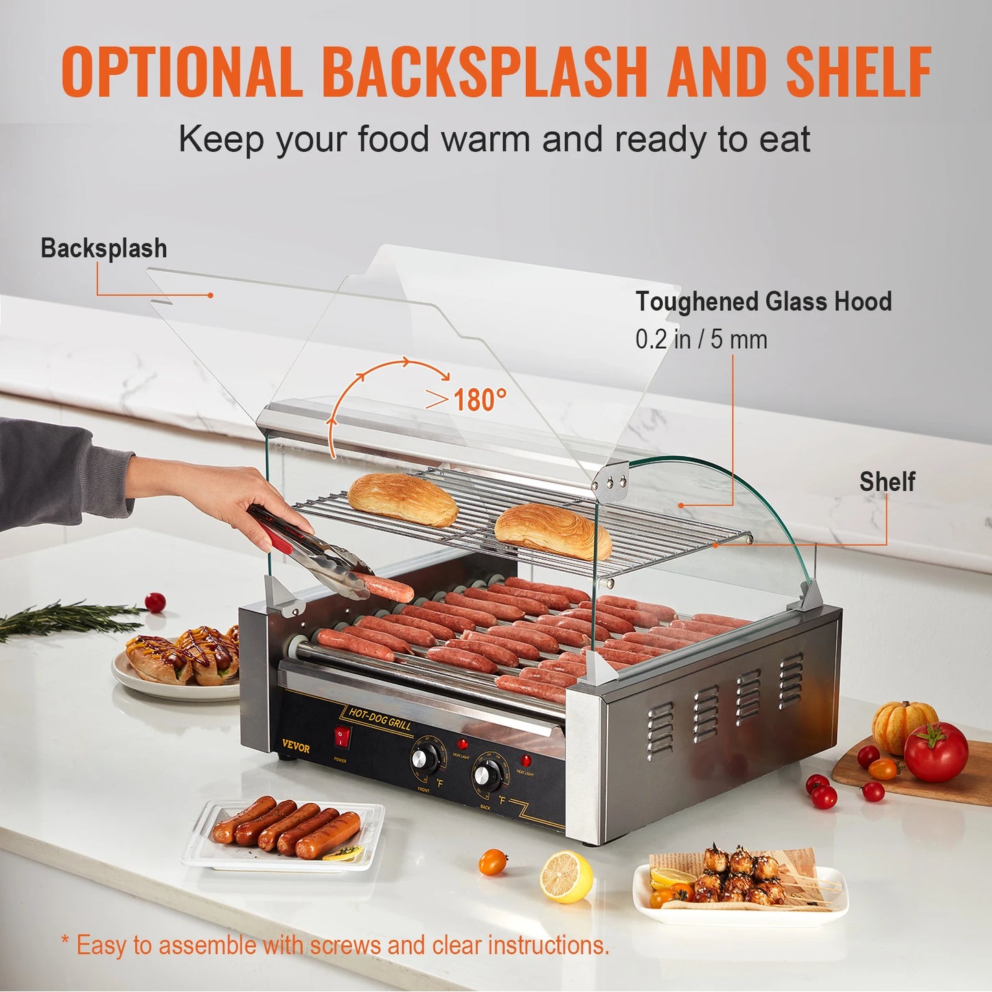 VEVOR Commercial Hot Dog Roller