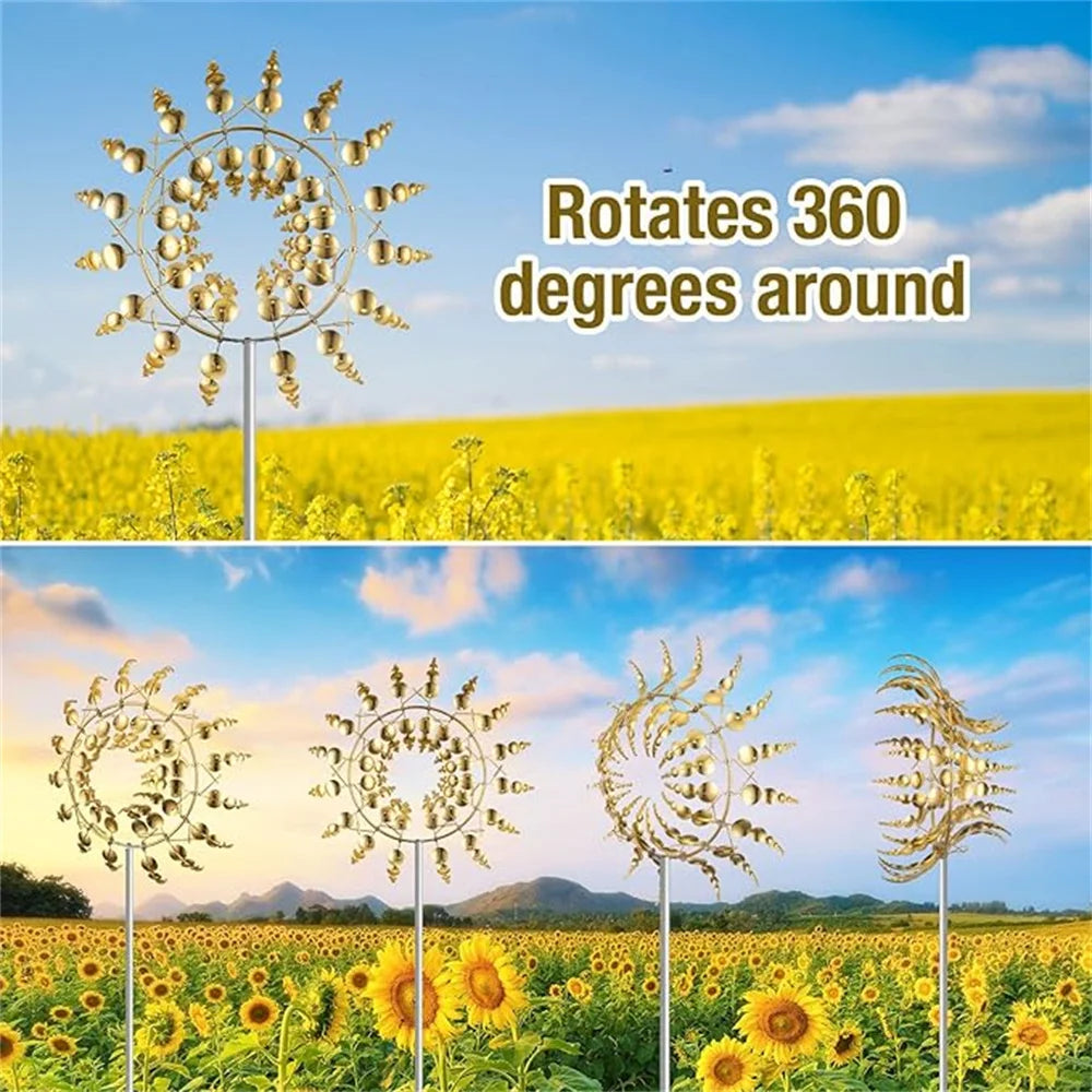 Magical 3D Metal Outdoor Windmill Spinners
