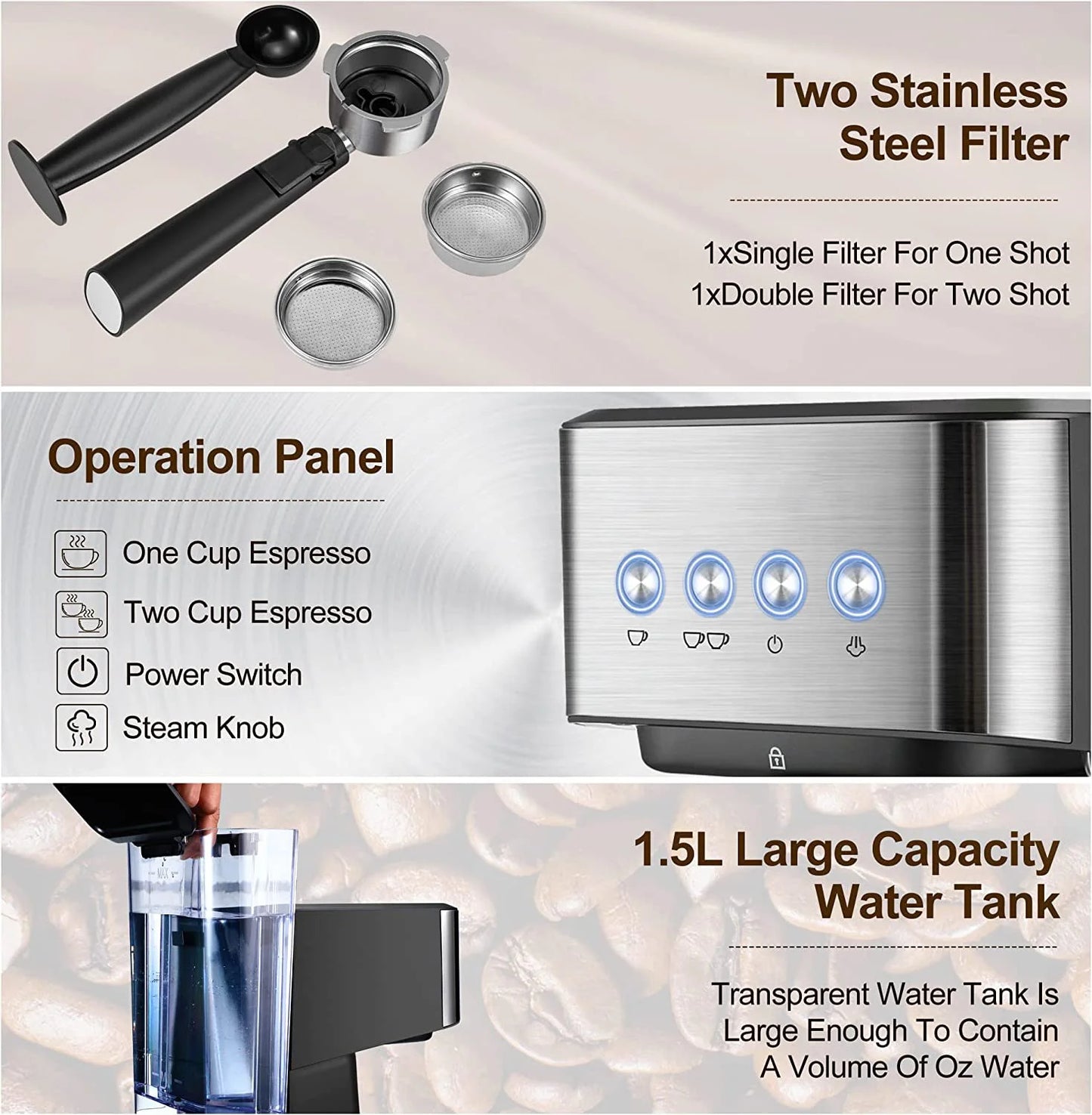 Italian Semi-automatic Coffee Machine