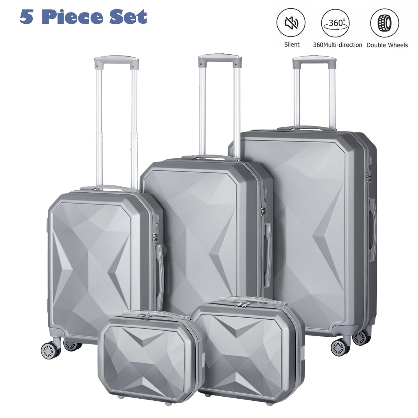 Luggage 5Pieces Hard Shell Suitcase Set