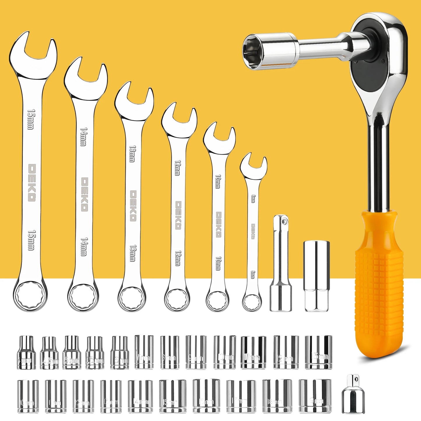 DEKO 228Pcs Socket Wrench Auto Repair