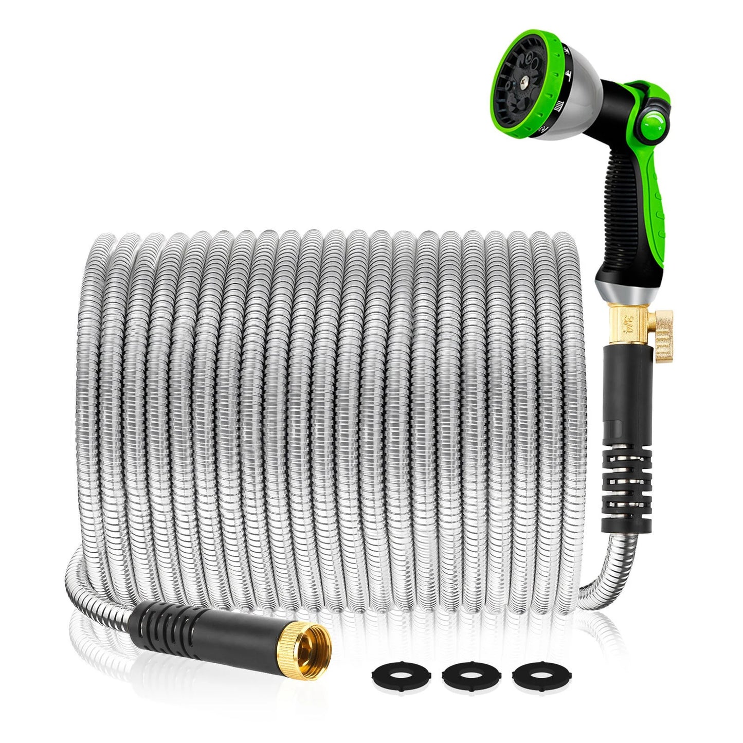 100FT 50FT Stainless Steel Garden Hose Kink-Free