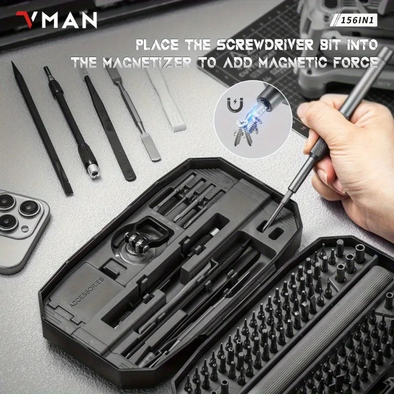 VMAN 156in1 Mini Electric Screwdriver Set