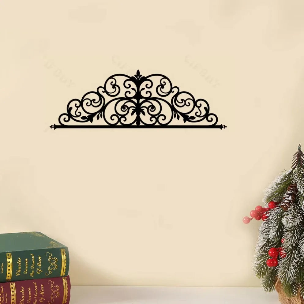 1PC Floral - Inspired Metal Door Crown Ornament