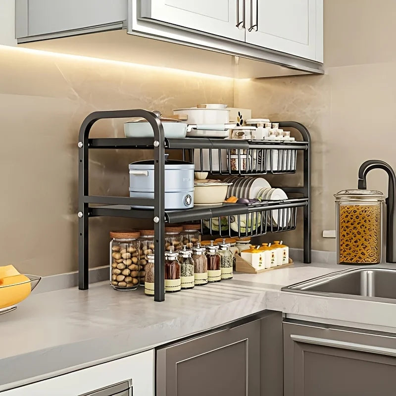 HOMEFISH 1pc 2-Tier Under Sink Organizer