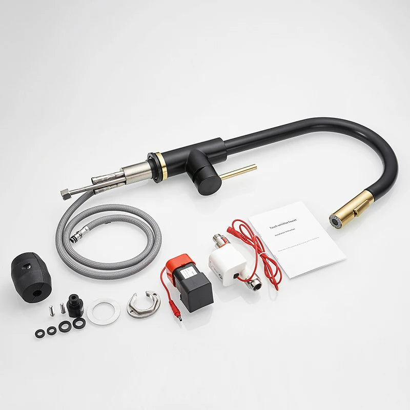 Sensor Kitchen Faucets Brushed Gold Smart Touch Inductive Sensitive Faucet