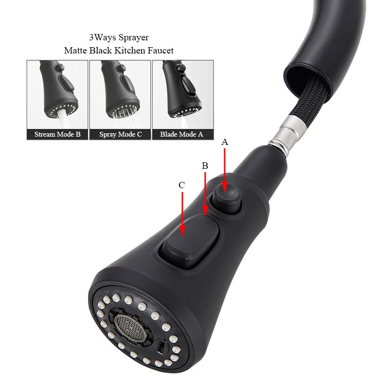 Black Touch Sensor Kitchen Faucet Smart Control Mixer Tap