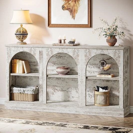 Farmhouse Console Table, 63-Inch Long Entryway Table