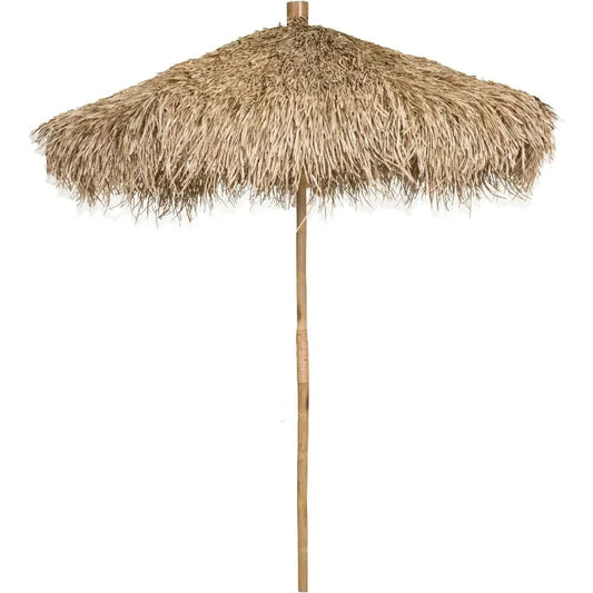 Natural Bamboo Sea Grass Thatch 9 FT Outdoor Patio Umbrella