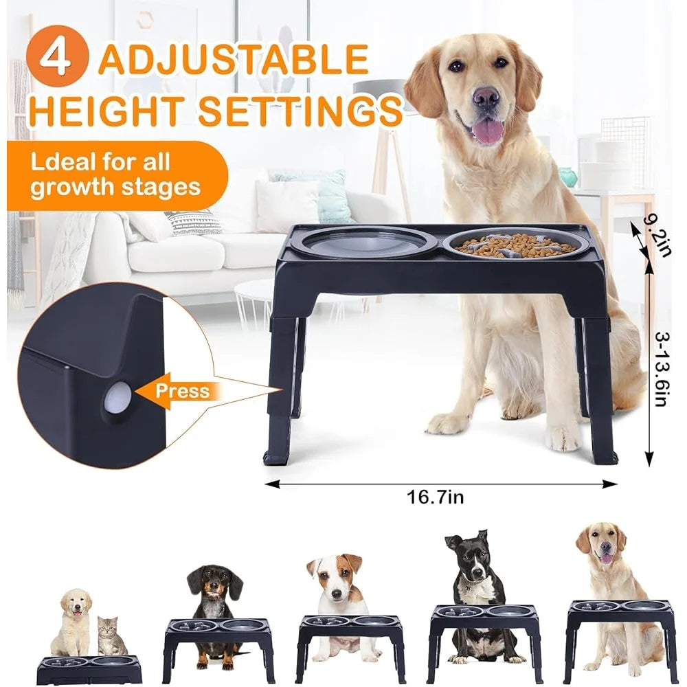 Adjustable Elevated Dog Bowls