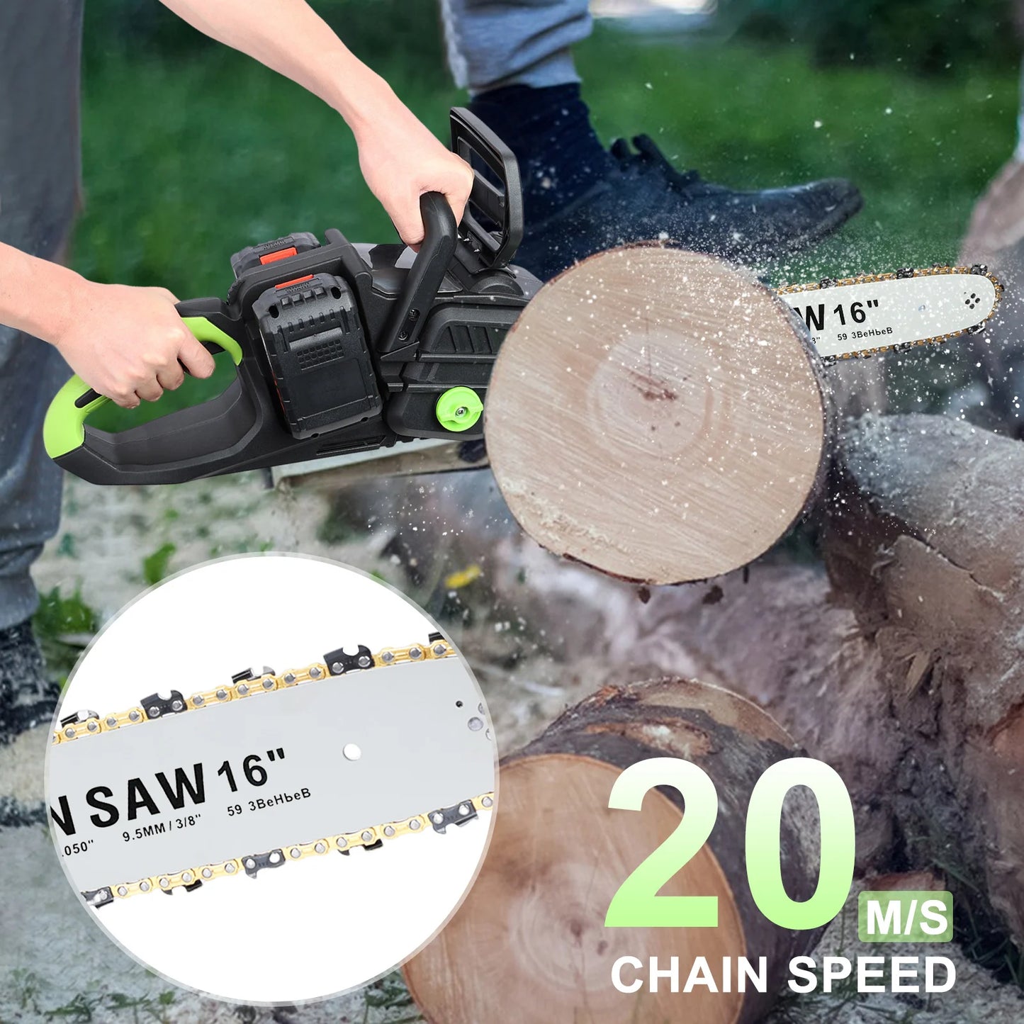 Electric 16 Inch Cordless Chainsaw
