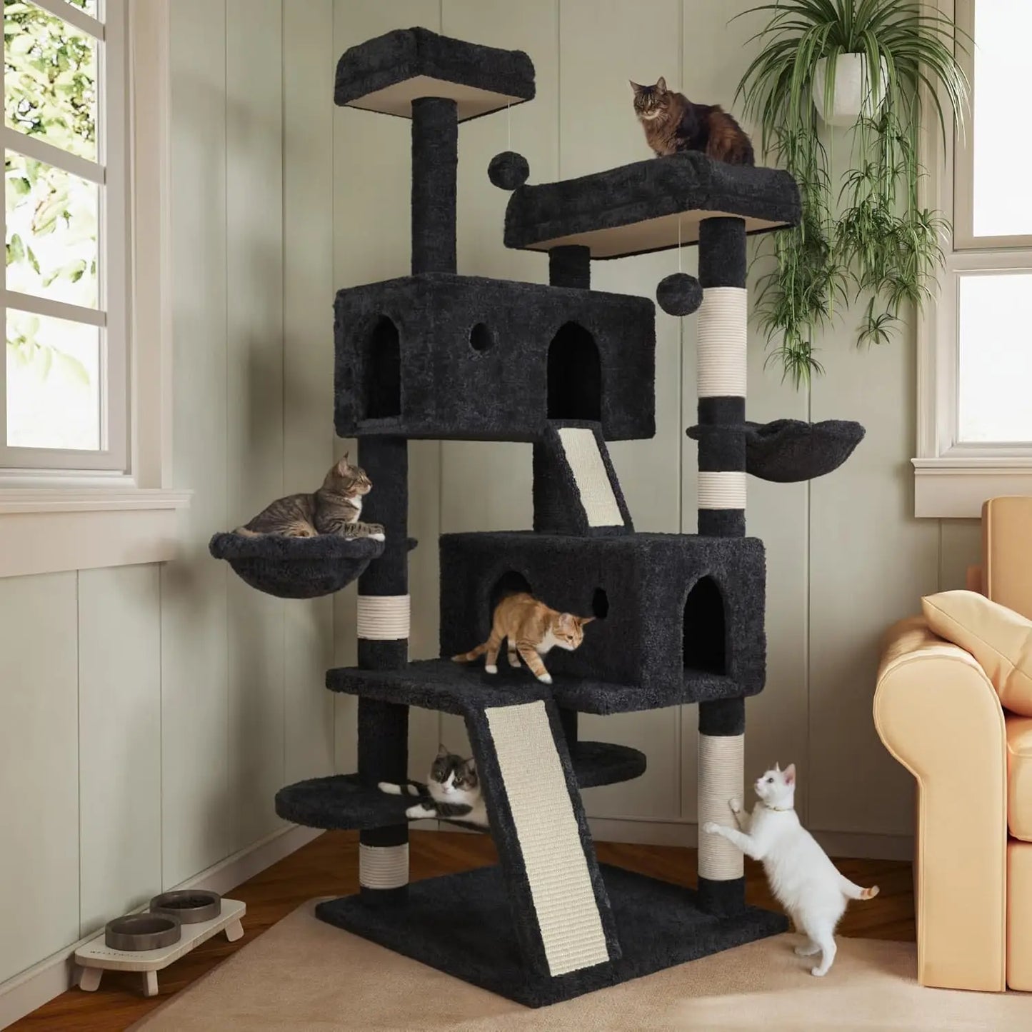 66 Inches Multi-Level Large Cat Tree Tower