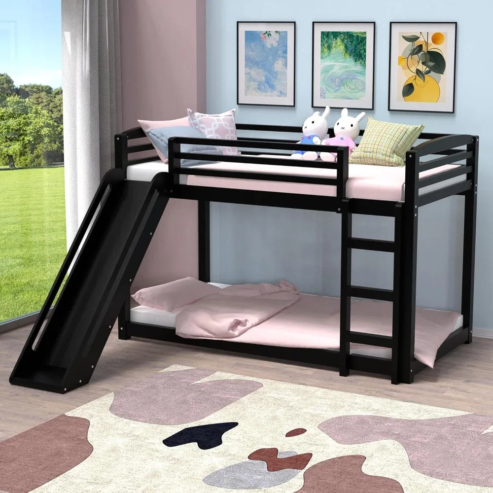 Twin Over Twin Bunk Bed with Slide