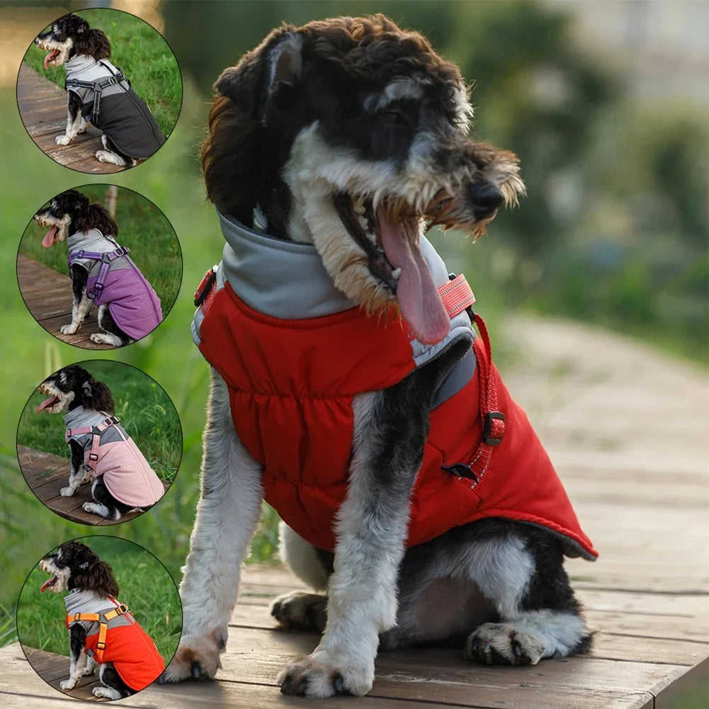 Winter Dog Harness Vest Clothes Puppy Clothing Waterproof