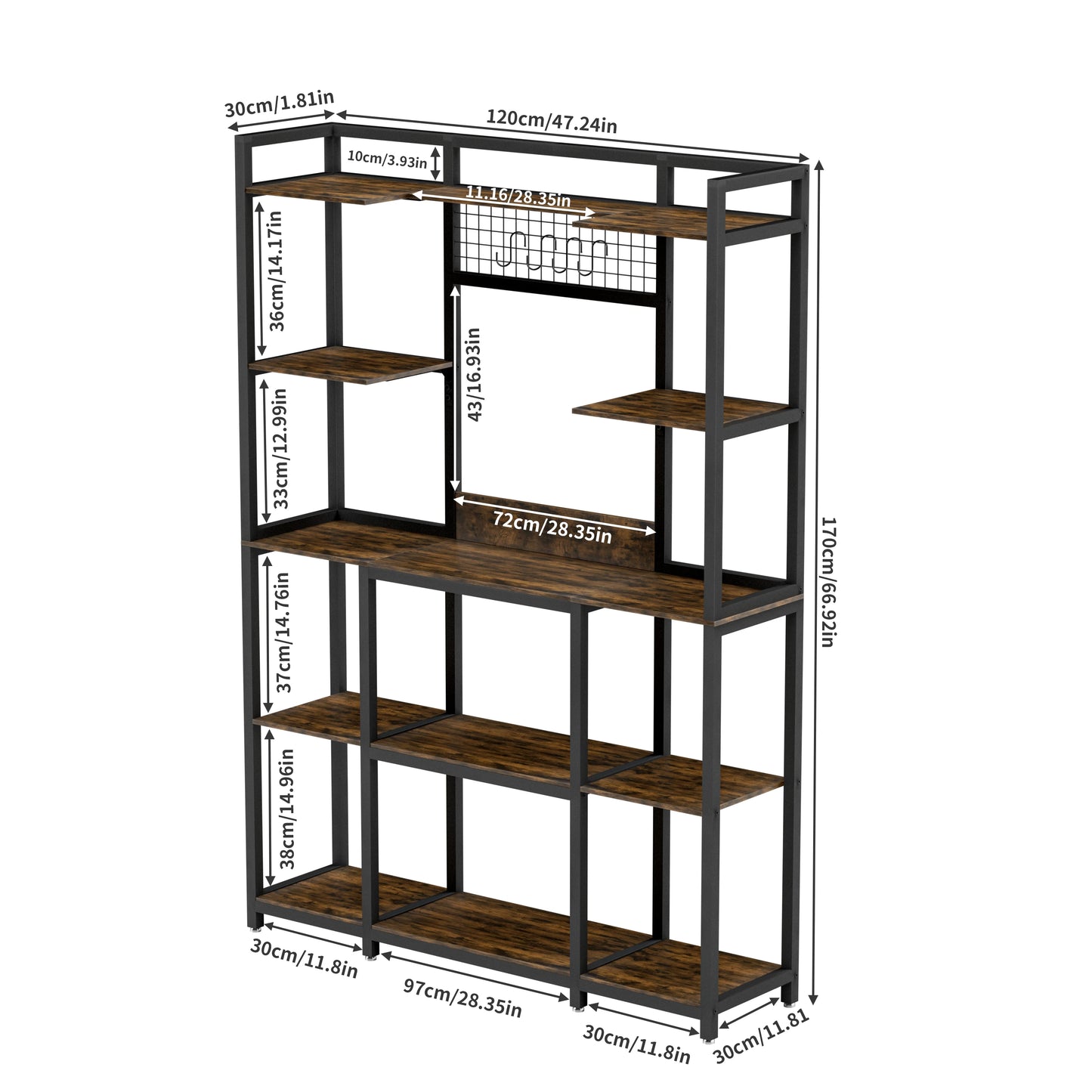 5 Tier Large Baker's Rack
