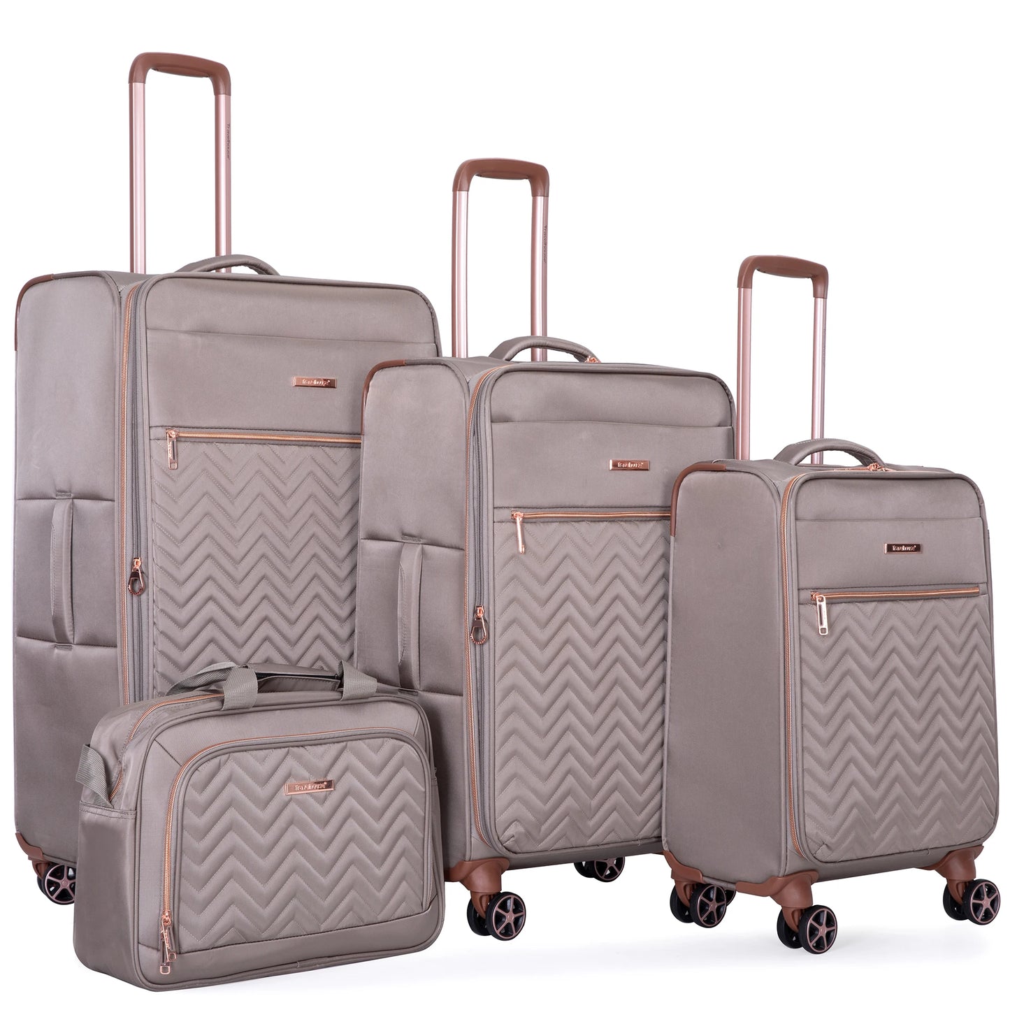 Travelhouse 4 Piece Luggage Set Softside Expandable Lightweight