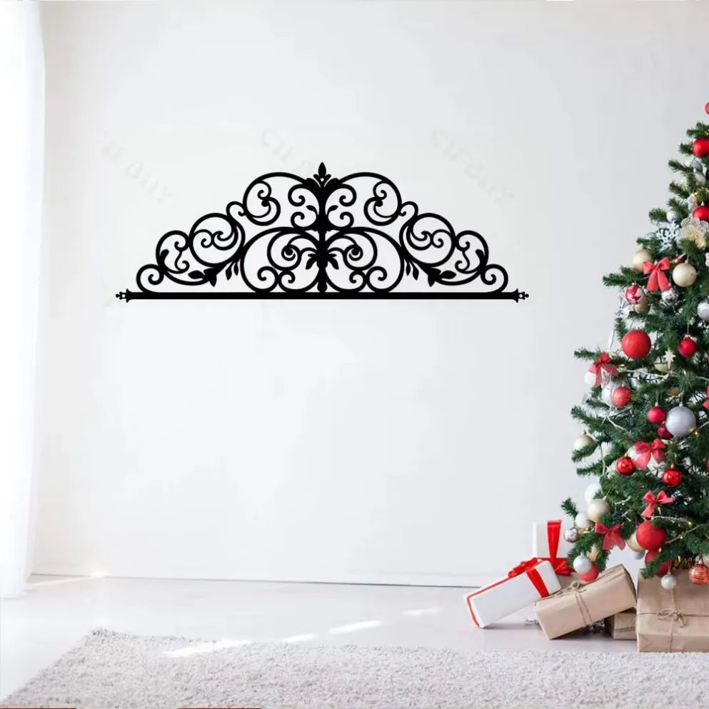 1PC Floral - Inspired Metal Door Crown Ornament