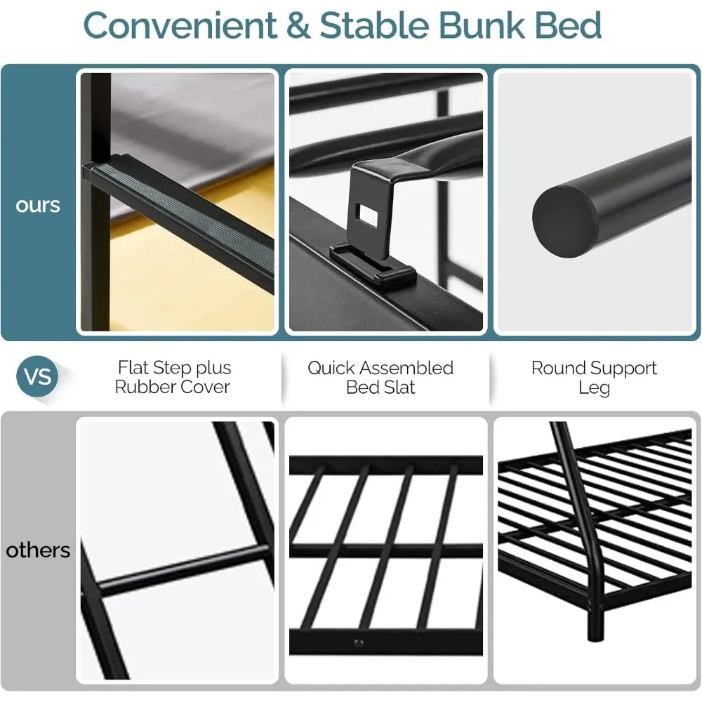 Bunk Bed Over Twin for Kids
