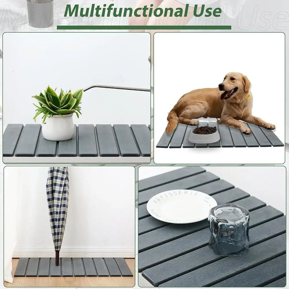 Dutrieuxcn Stone Bath Mat Set Quick Dry Non Slip Diatomite