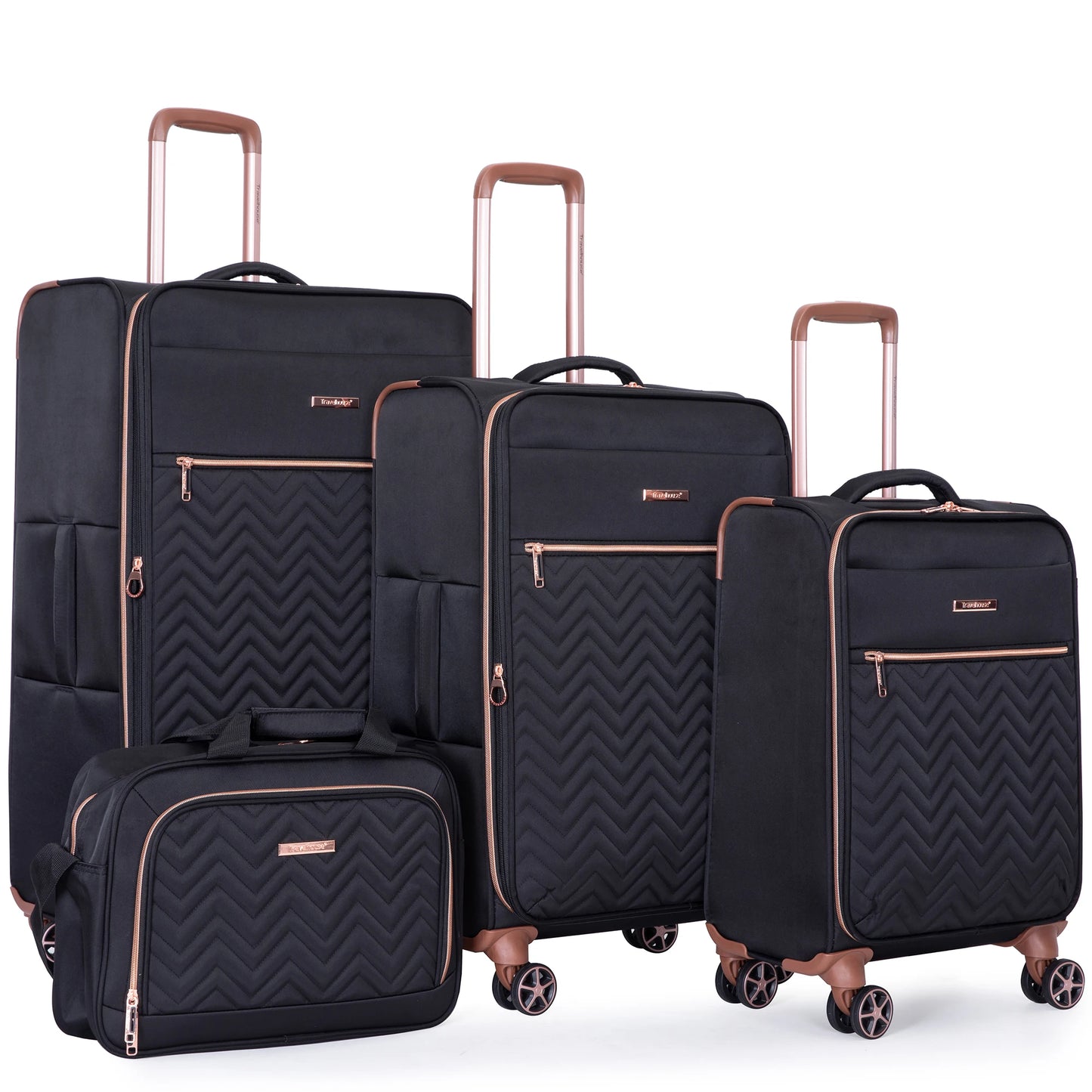 Travelhouse 4 Piece Luggage Set Softside Expandable Lightweight