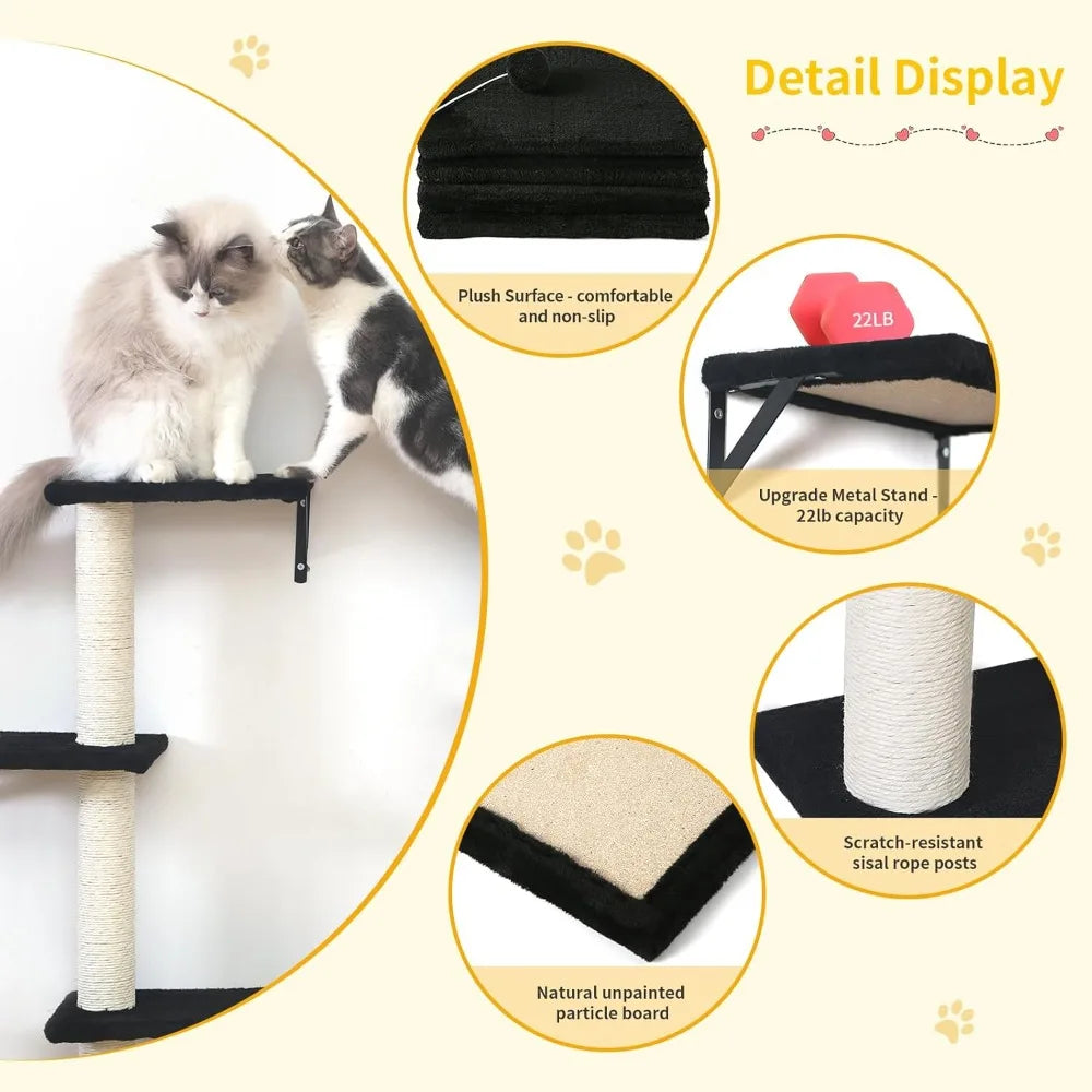 5pcs Cat Wall Shelves