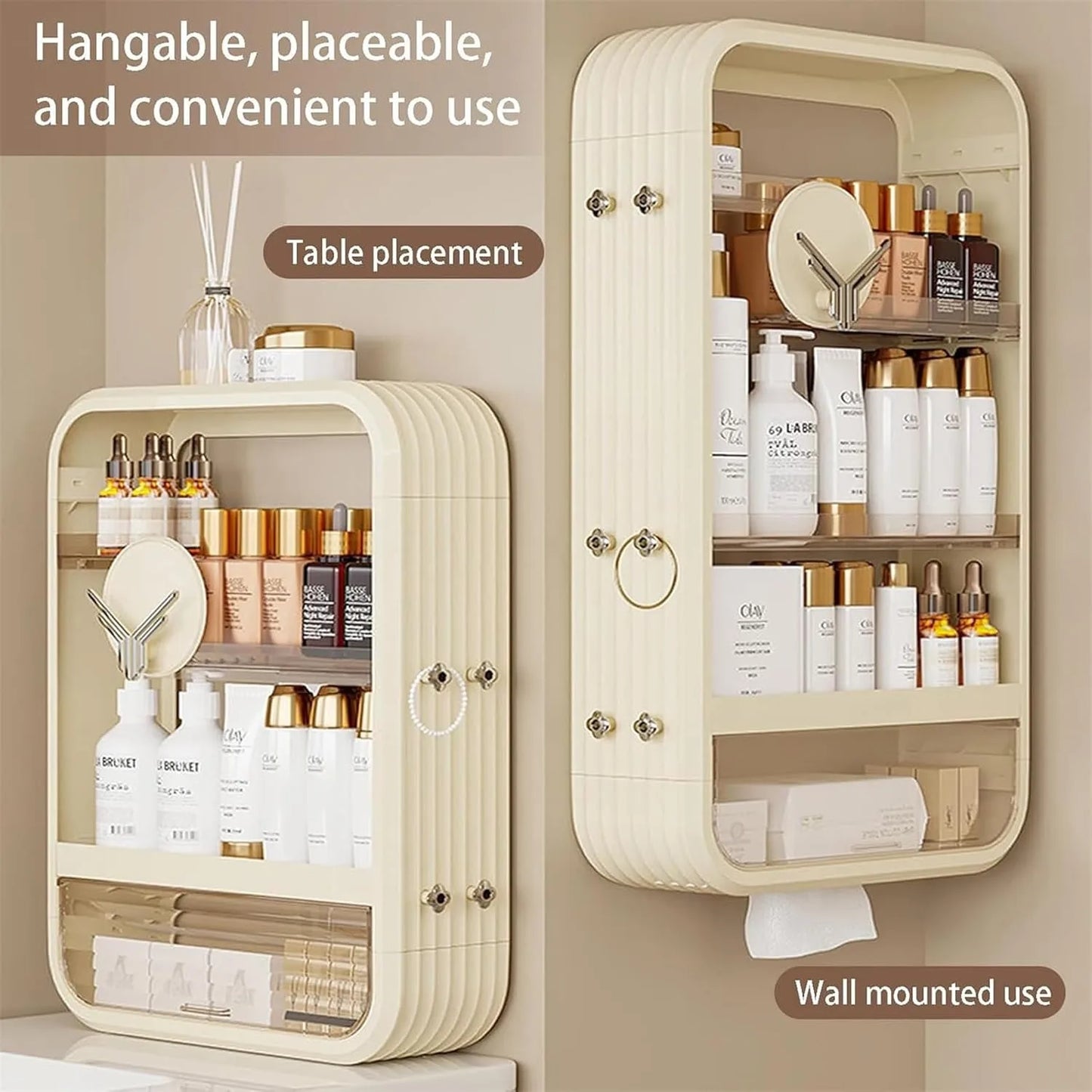 Wall Mount Makeup Organizer
