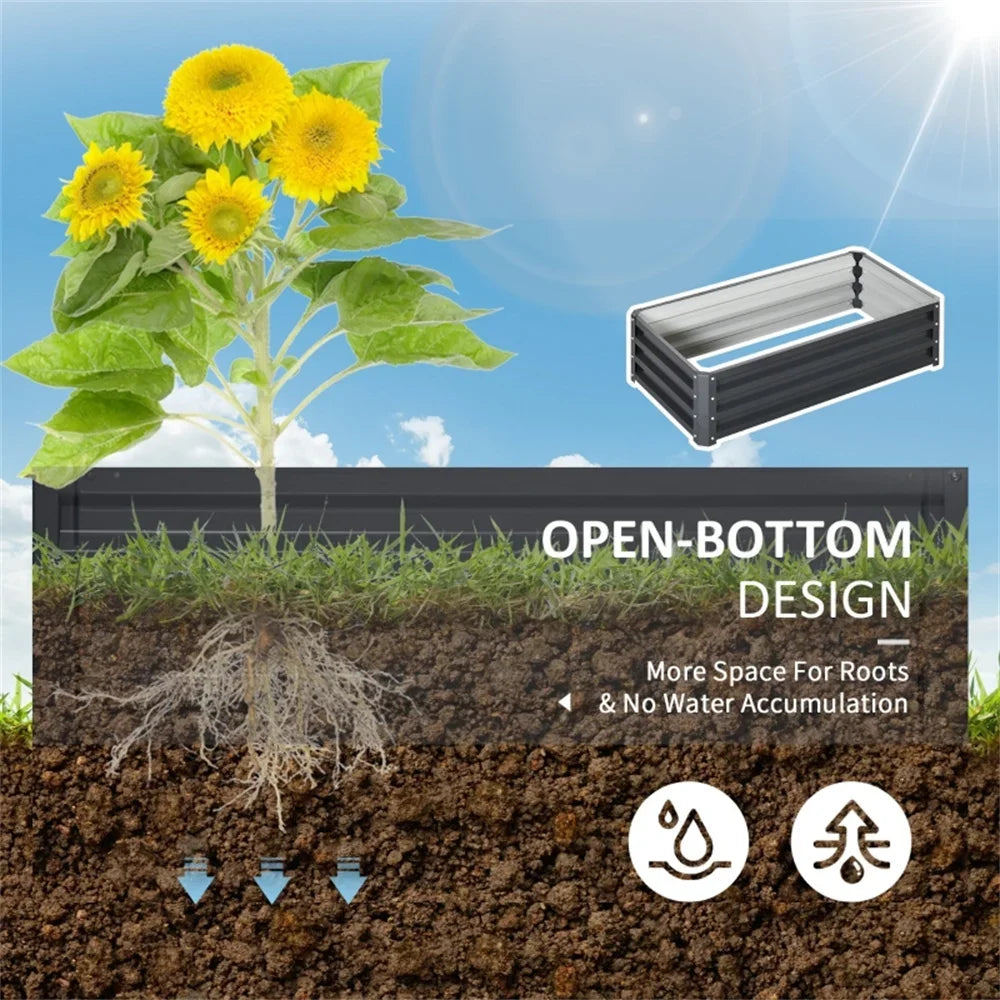 Galvanized Raised Garden Bed Metal Planter For Vegetables
