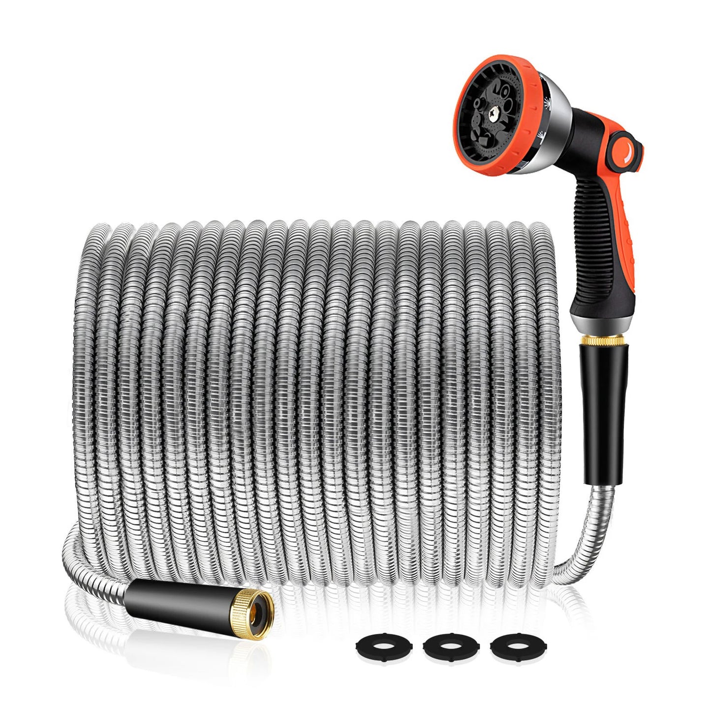 100FT 50FT Stainless Steel Garden Hose Kink-Free