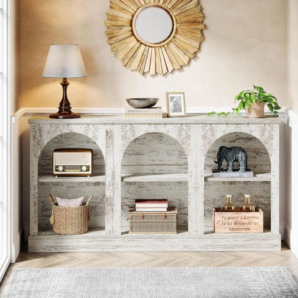 Farmhouse Console Table, 63-Inch Long Entryway Table