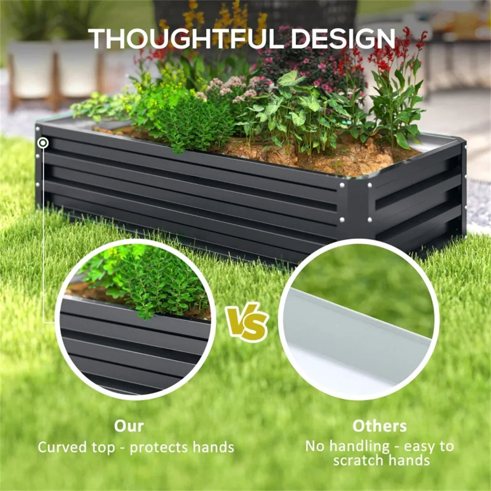 Galvanized Raised Garden Bed Metal Planter For Vegetables