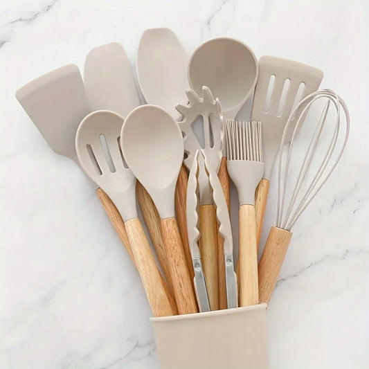 1 Set 12pcs Silicone Cookware Utensil Set