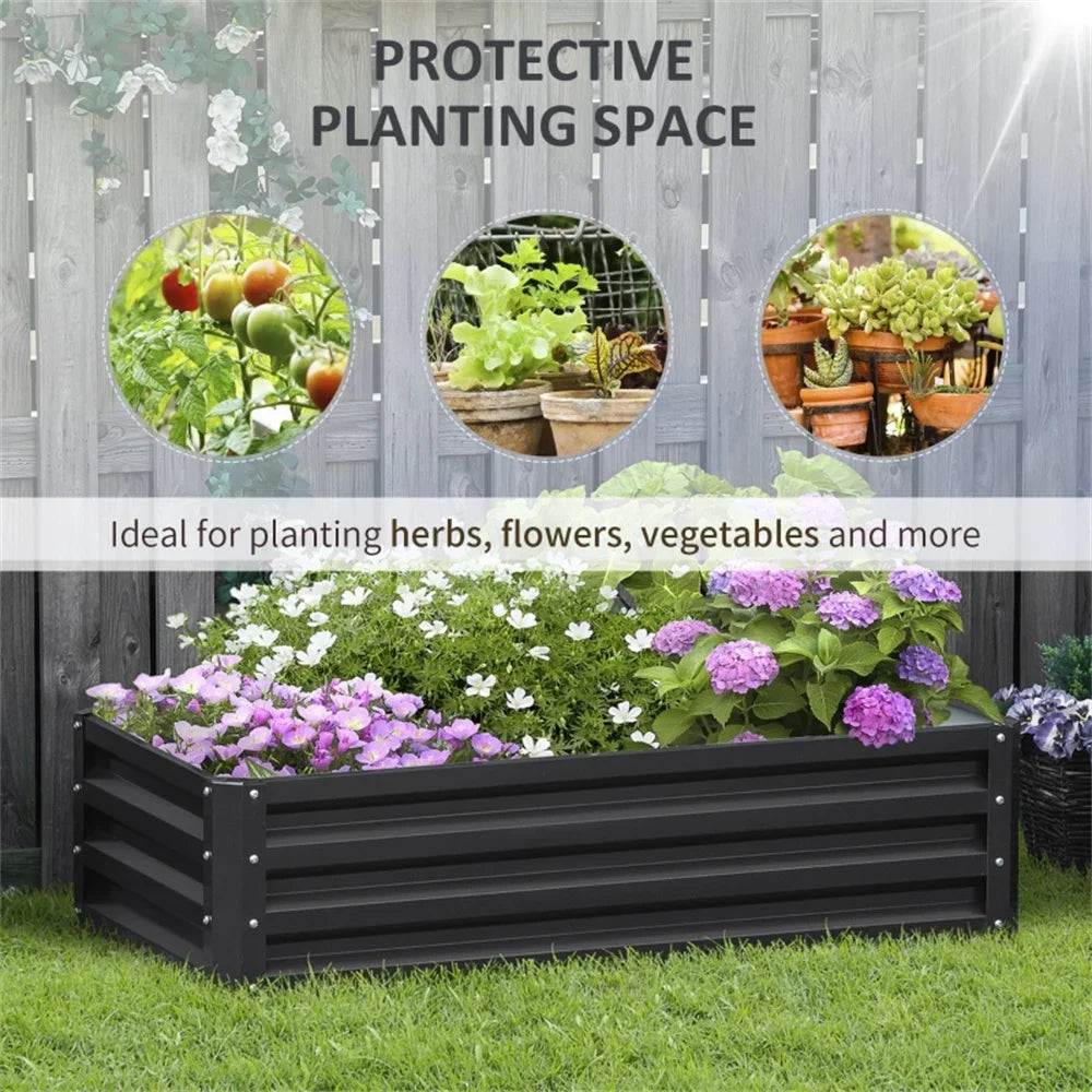 Galvanized Raised Garden Bed Metal Planter For Vegetables