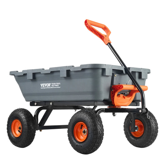 VEVOR Garden Cart Utility Barrow Carts 800lbs Load Durable Dump Carts