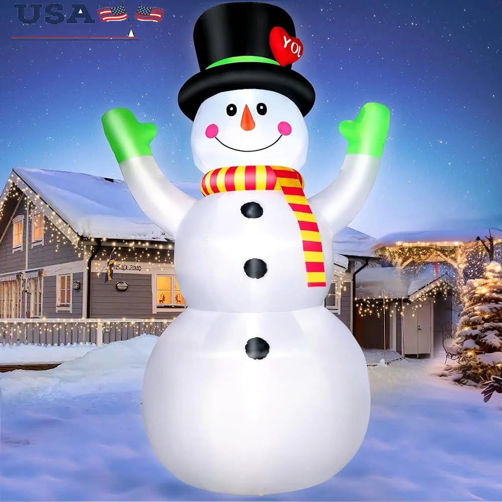 10FT Christmas Inflatable Snowman with Magic Hat