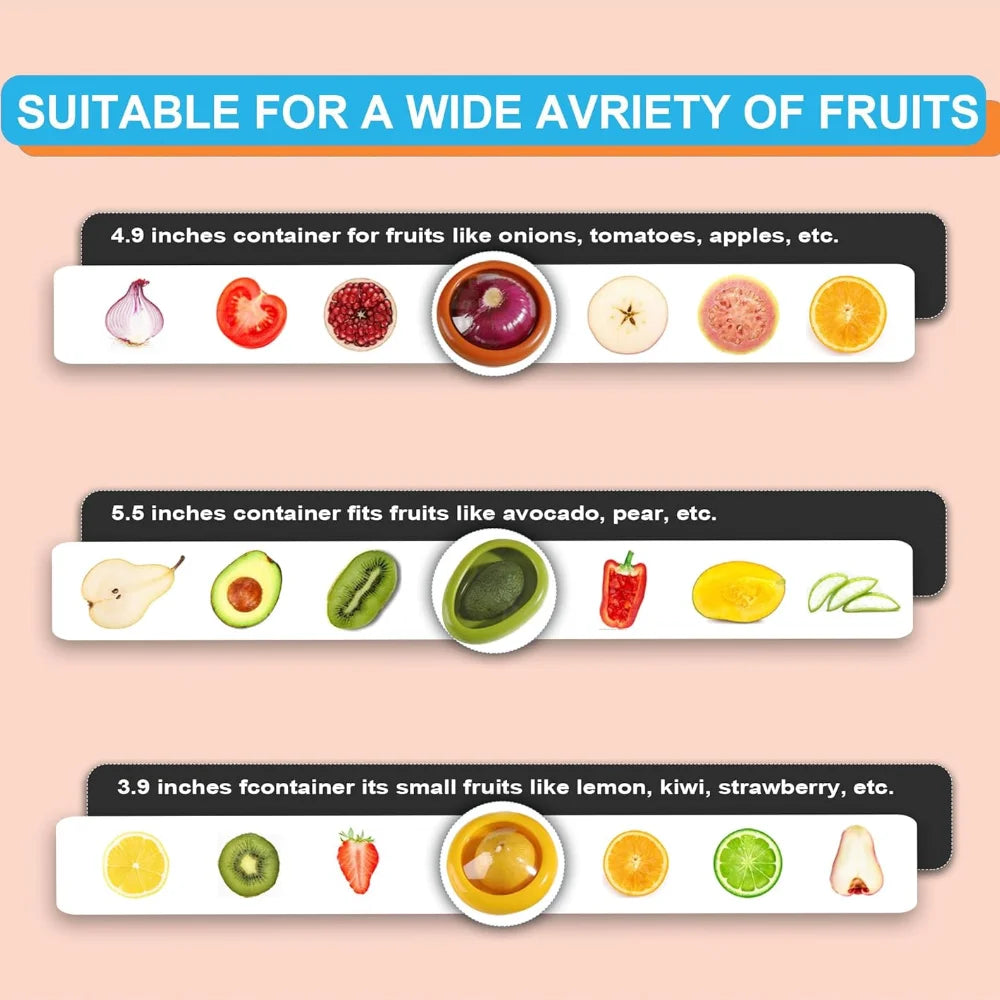 4Pcs Silicone Storage for Onion, Avocado, Fruit, Garlic, Tomato, Pepper