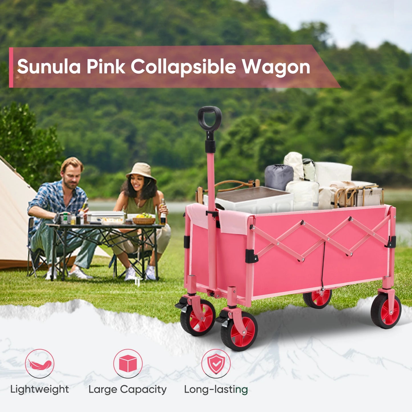 330LBS Collapsible Beach Wagon