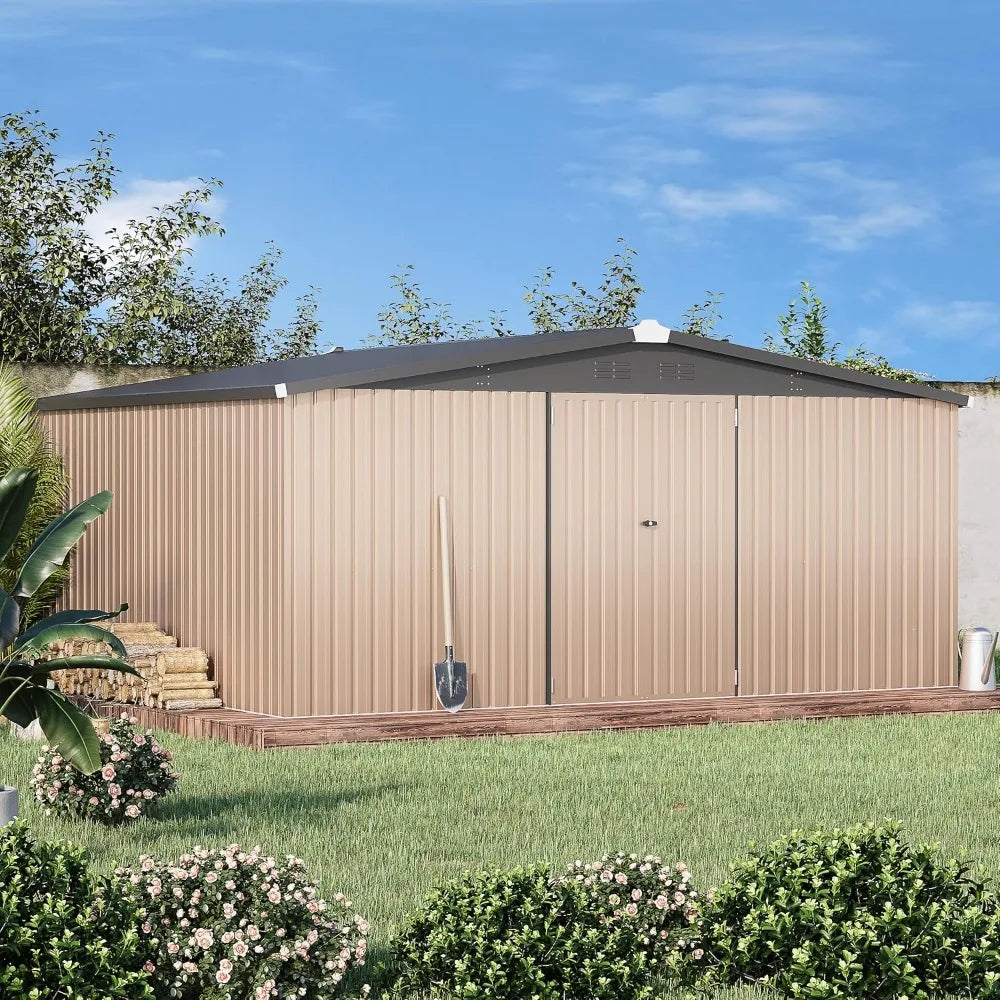 10' x 12' Sheds Outdoor Storage Sheds Large Metal Garden Shed