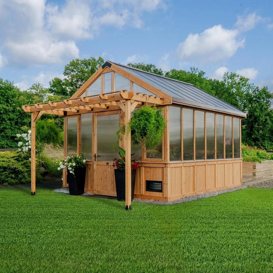 13 Ft. X 11 Ft. Cedar Wood, Polycarbonate Greenhouse Kit