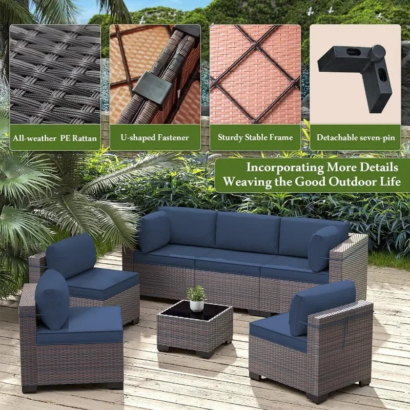 11 Pieces Outdoor Patio Furniture Set