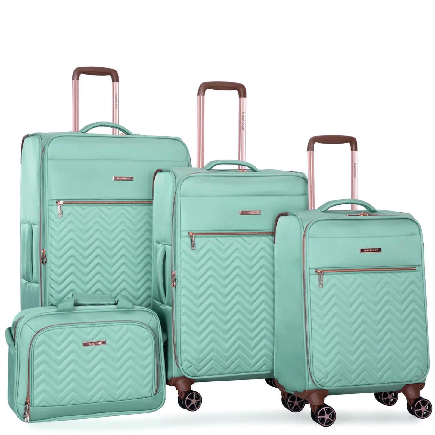 Travelhouse 4 Piece Luggage Set Softside Expandable Lightweight