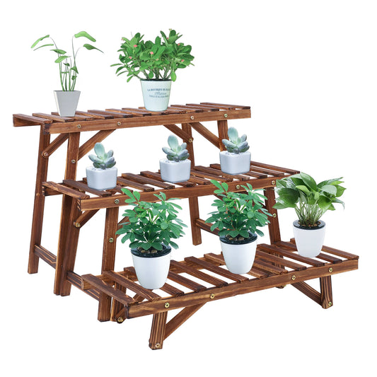 3 Tiered Plant Stand Step Indoor Outdoor Plant Pot Stand C