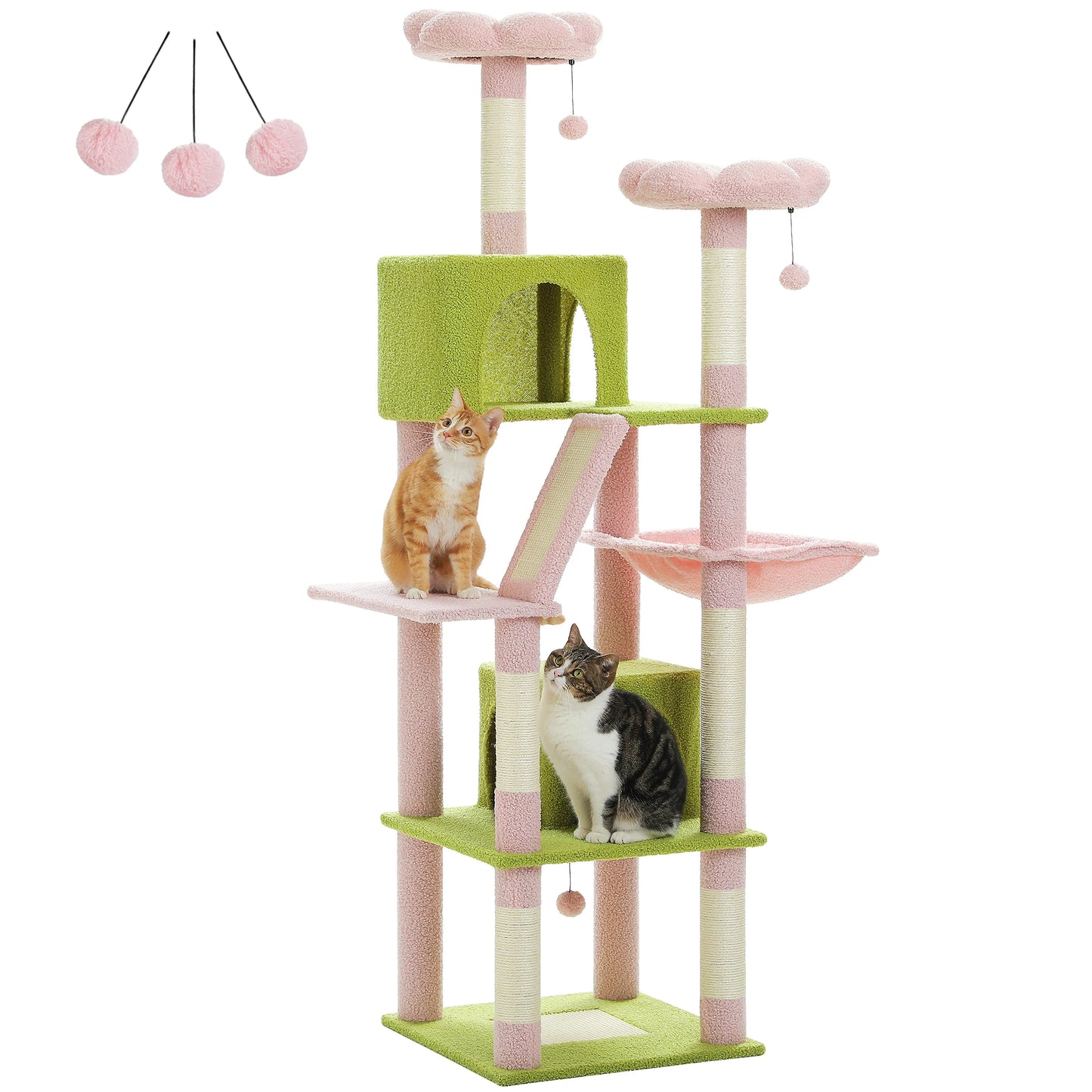 Large Tree Tower for Indoor Cats Multi-Level Plush