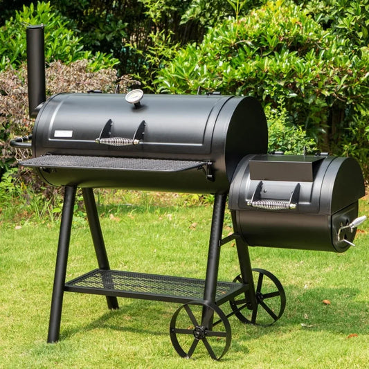 Heavy-Duty Charcoal Smoker Grills Extra Large BBQ Gill with Offset Smoker