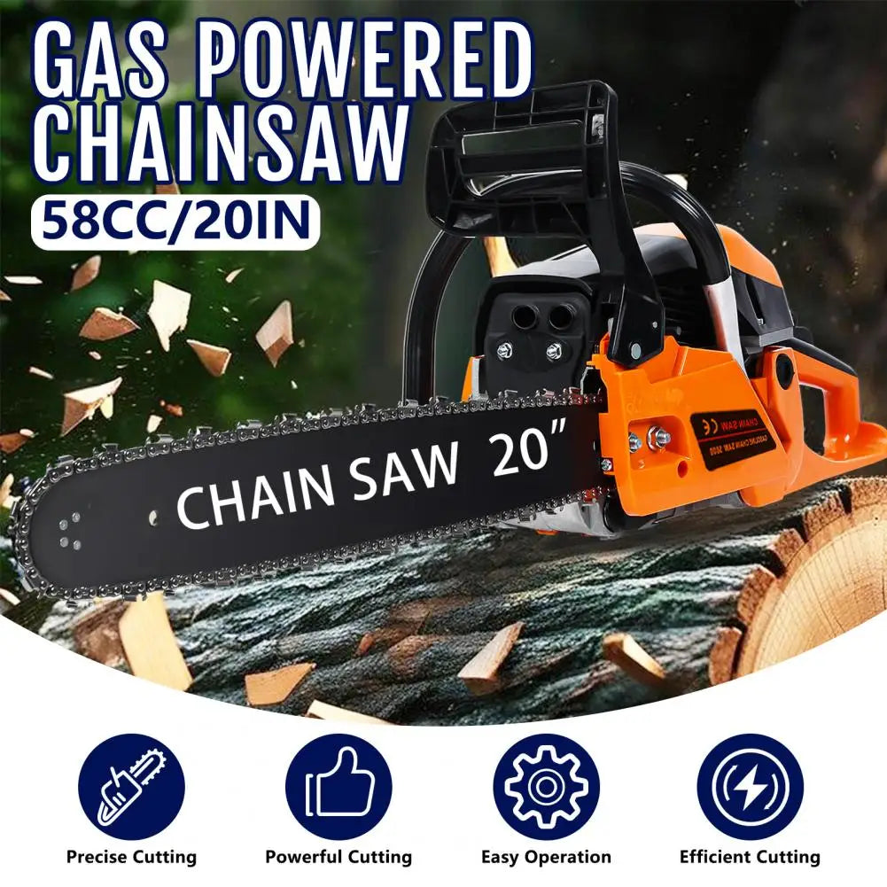 58CC 2-Stroke Gas Powered Chainsaw